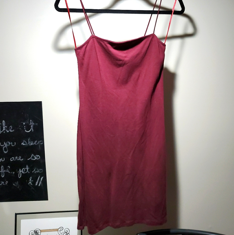 Basic Tight Pink/ Maroon Dress - L